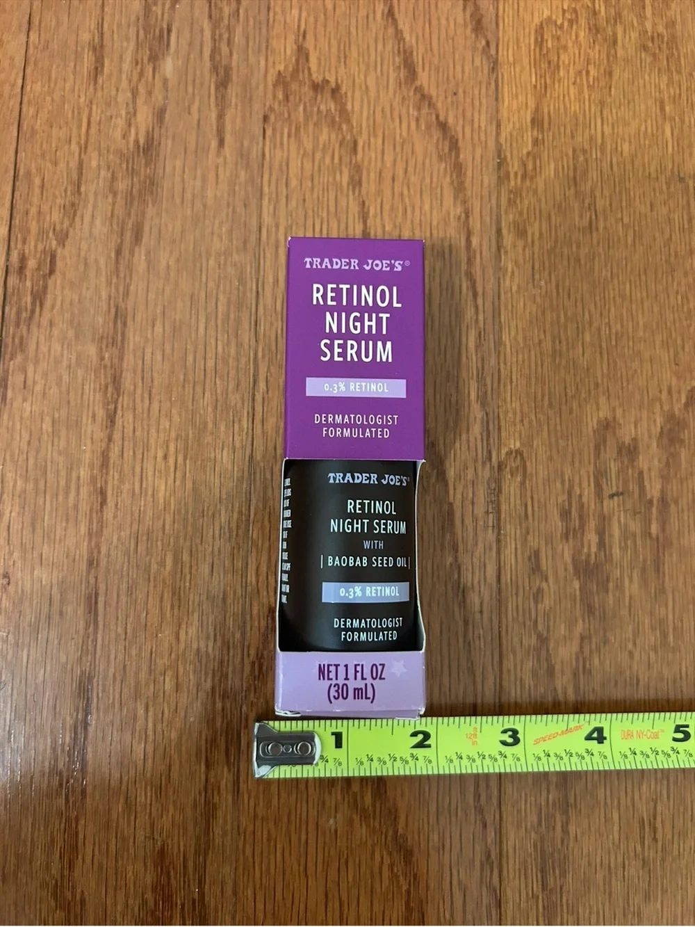 Trader Joe's Retinol Night Serum 0.3% Retinol 1 oz Baobab Seed Oil Skincare